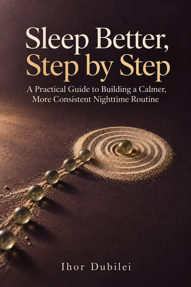Sleep Better, Step by Step book cover by Ihor Dubilei